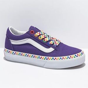 Vans skateboard purple kids shoe size 10.5